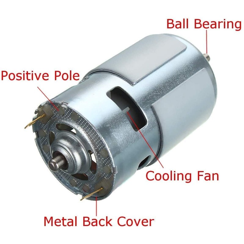 775 High Power DC Motor, DC 12V-24V 12000 RPM Large