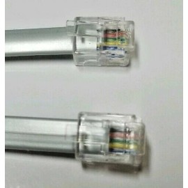 Monoprice (10 pcs) Phone cable, RJ11 / RJ12 (4P6C/6P6C), Straight - 25FT DATA /HQ .