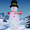 1.8m Christmas Yard Decoration Rotating Colorful Lights Inflatable Snowman Model