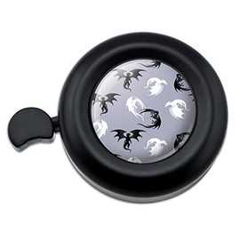 GRAPHICS & MORE Black and White Dragons Pattern Bicycle Handlebar Bike Bell
