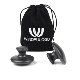 Windfulogo 2 Pcs Mushroom Shape Massage Stone Spa, Natural Sacred Hot Rock for Massage Therapy