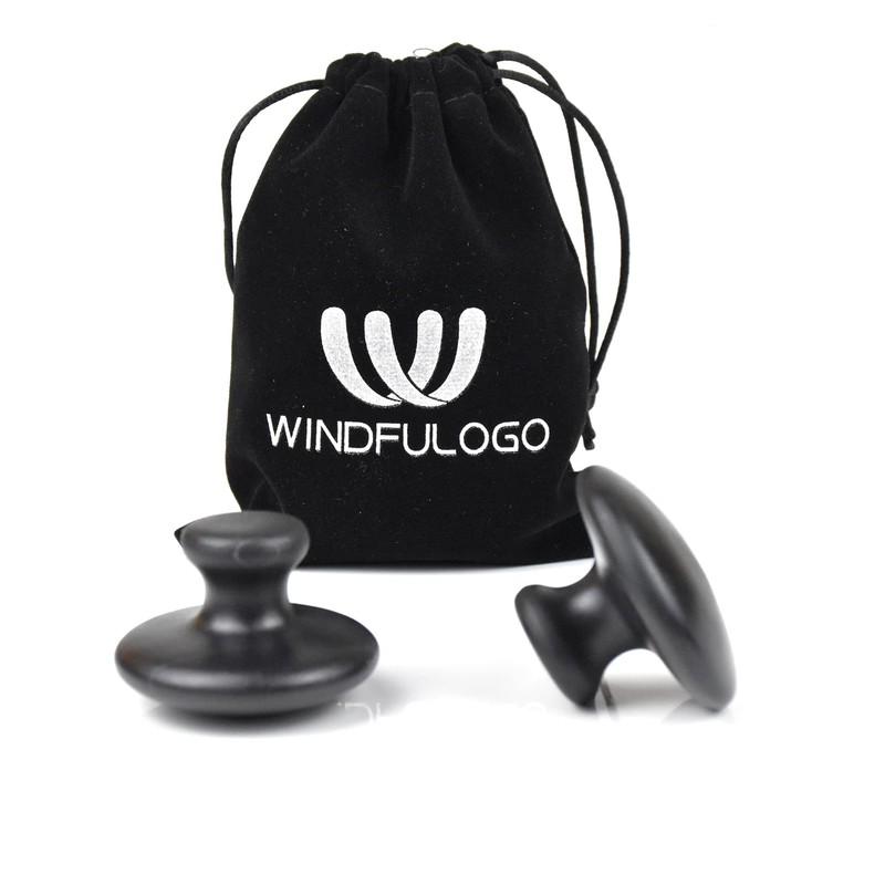 Windfulogo 2 Pcs Mushroom Shape Massage Stone Spa, Natural Sacred