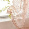 Kotile Blush Lace Curtains 72 Inch Length 2 Panels Set,