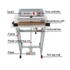 INTBUYING 110V Foot-pedal Sealing Machine with cutter Foot-pedal Sealer 3mm/0.6mm