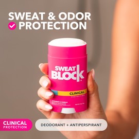 SweatBlock Clinical Strength Deodorant for Women Coconut and Vanilla Scent 48 Hour Sweat and Odor Protection Daily Use Formula Designed for Long-Lasting Freshness and Confidence Dermatologist Tested