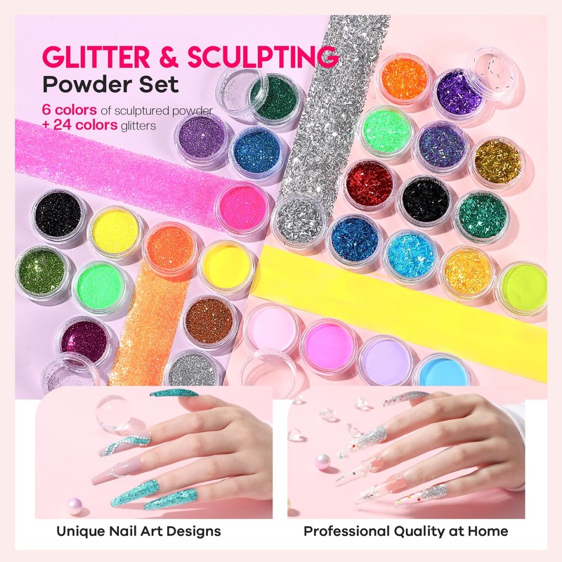 Glamonade Acrylic Nail Kit with Everything: Professional Nail Kit Set