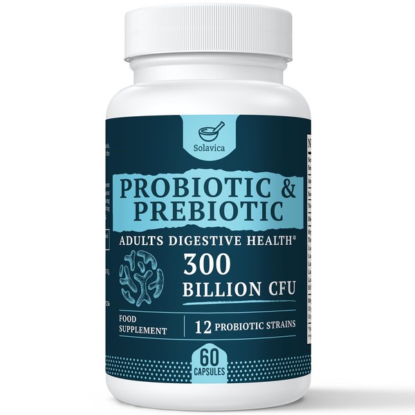 300 Billion CFU Probiotics for Digestive Gut & Immune Health,