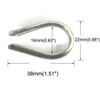 HEVERP - 22 dedales de acero inoxidable M6 para cuerda