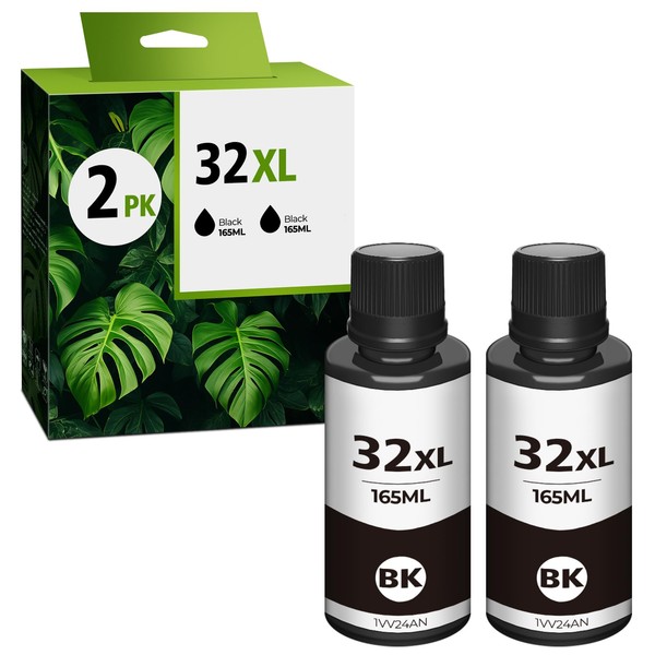 Trokliey 32XL Black Ink Bottles for Smart Tank 5101 7602