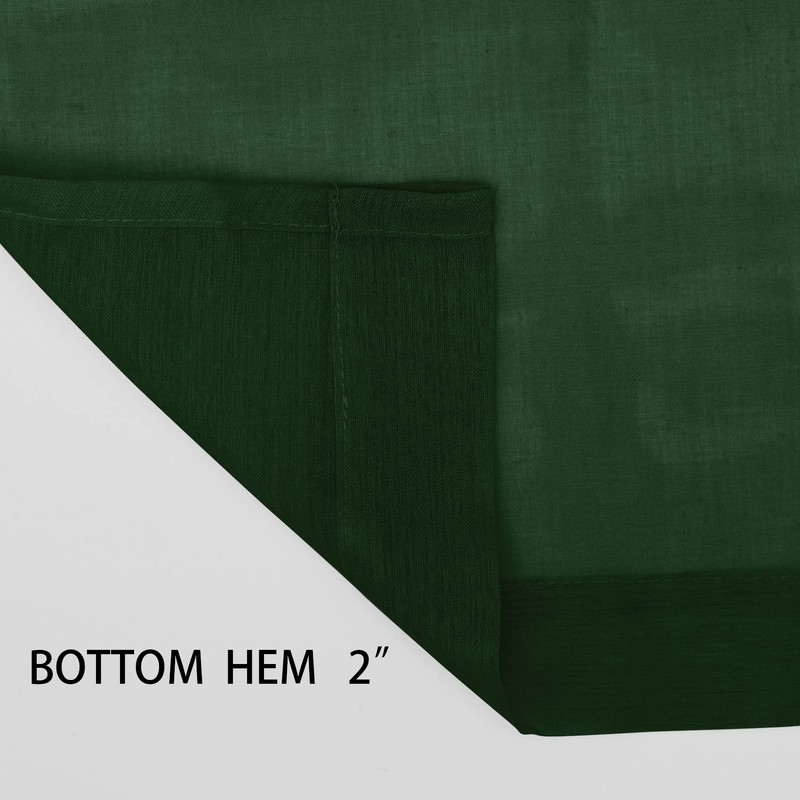 Green Sheer Curtains 72 inches Long Living Room Curtain Sheers