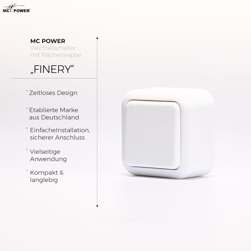 MC POWER Toggle Switch Surface-Mounted Switch | Finery | Light