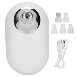5 in 1 Electric Blackhead Removal Machine Vacuum Suction Face Pore Cleaner (White Silver)