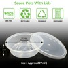 Sabco - 8oz Clear Round Plastic Takeaway Sauce Pots With