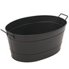 Achla Designs Black Oval Galvanized Steel Tub