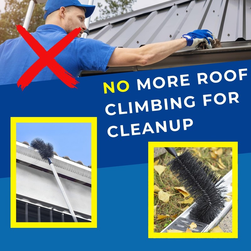 Oiktylr Gutter Cleaning Tools, 10.5 Feet Gutter Cleaning Tools from