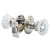 Cielsa Dawn Glass Door Knobs Interior with Lock, Satin Nickel