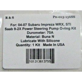 R&S Compatible O-ring Kit For 04-07 Subaru Impreza WRX,STI Saab 9-2X /R&S 013-136SS