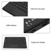 10in Wireless Bluetooth Touchpad Keyboard Retro Round Keycap Ergonomic Magnetic