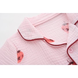 BINIDUCKLING Baby Pajamas Summer Short Pjs for Toddler Girls 3T Strawberry