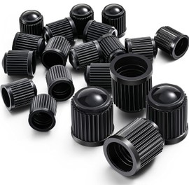 50 Pack Tyre Valve Dust Caps for Car, Motorbike, Trucks, Bike, Bicycle (Black)