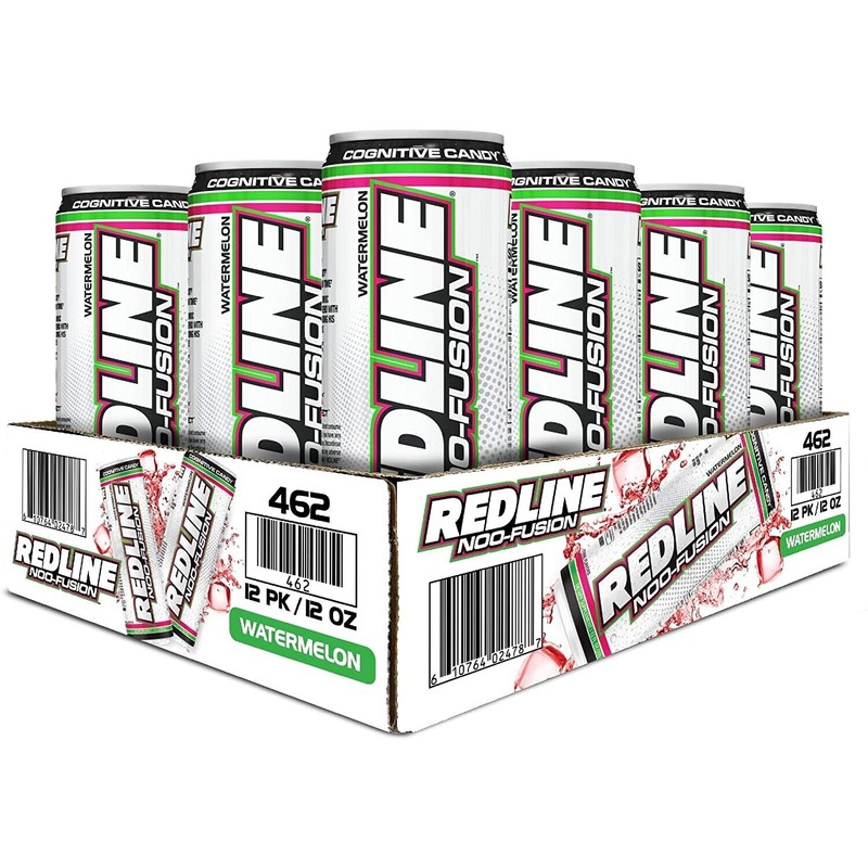 BANG REDLINE NOO Fusion - Carbonated Pre-Workout Energy Drink |