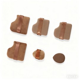 Dual-Use Powder Puff, Mini Cushion Makeup Sponge for Loose Powder, Concealer, Setting Powder, Chocolate Brown, Wet and Dry Application