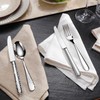 KEAWELL Premium 20/45/65 Piece Louise Hammered Silverware Set with Round