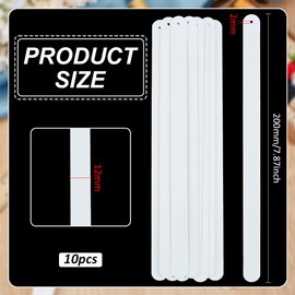 BENECREAT 10Pcs White Metal Boning, 7.87 x 0.47 Inch Corset Strips White Webbing Boning for Bridal Dress Bustle Handmade Craft Wedding Dresses DIY Sewing Supplies