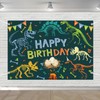 Dinosaur Happy Birthday Backdrop Banner Dinosaur Birthday Photography Background Trex