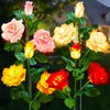 Brightown Outdoor Solar Garden Lights - 4 Pack LED Flower