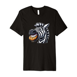 Cute Cartoon Zebra Cookie Sweet Teeth Premium T-Shirt