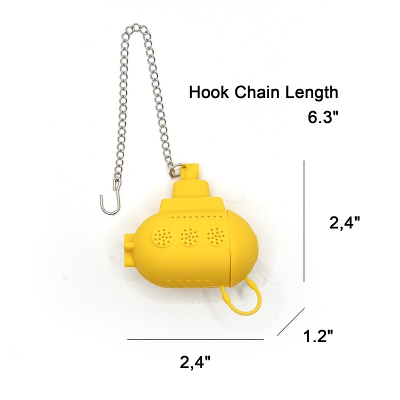 VANSUN 1PC,Submarine-Shaped Silicone Tea Infuser Strainer, Silicone Tea Bag Leaf