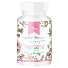 Gelée Royale 1500mg - IMMUNSYSTEM LINE - mit 1500mg davon 60mg 10-HDA - 120 Kapseln - Hochdosiert - 100% Vegan – Herstellung & Laborprüfung in Deutschland | MIOSAN® CLUB - Exklusives Wohlbefinden