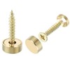 uxcell 16Pcs Brass Decorative Screws with Caps, 12 mm Mirror