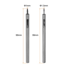 sourcing map 2Pcs Leather Hole Punch Set 1.5mm/1mm Alloy Steel Hollow Round Hole Punch Set Leather Hole Punch Cutter for Belts, Watch Band, Paper, Plastic, Leather Crafting