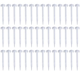 50 Packs 20cm Fluorescence Glow-in-Dark Plastic Tent Stakes Awning Pegs Camping Caravan Set