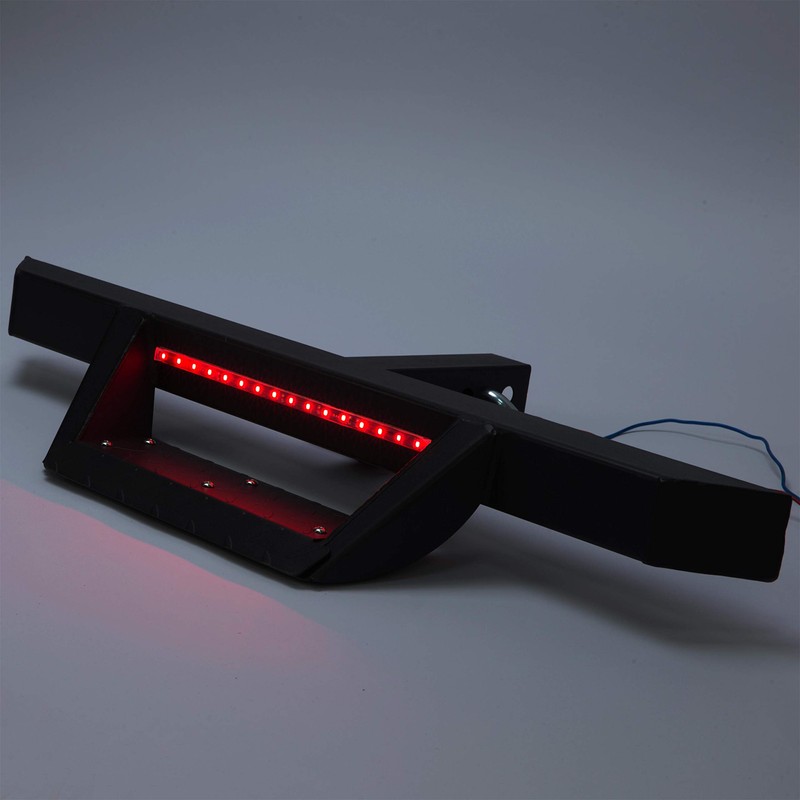 KUAFU Universal Hitch Step w/Led Brake Light Fit 2" Receiver
