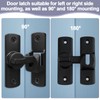 Nouiseuns barn Door Locks | Elegant Black Zinc‑Alloy 90° Door