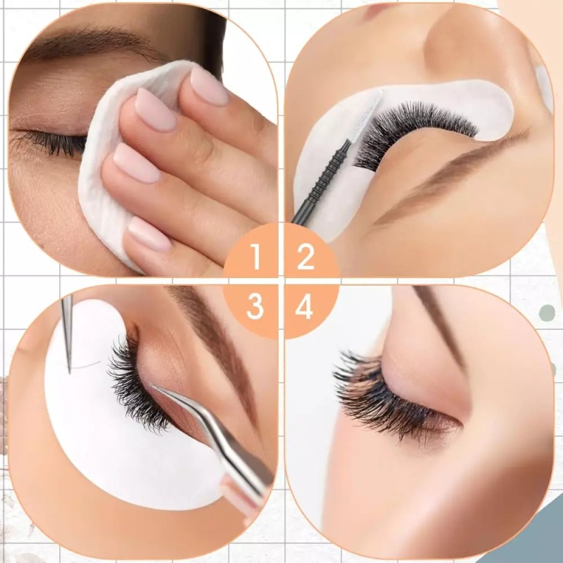 Bulk 속눈썹 연장용 마이크로왑 400팩 어플리케이터 브러시 메이크업 도포 정밀