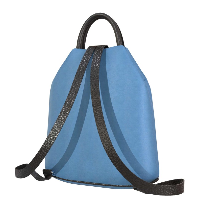 KMISSO Stylish Women's Shopper Backpack Vegan Leather 30606, blue