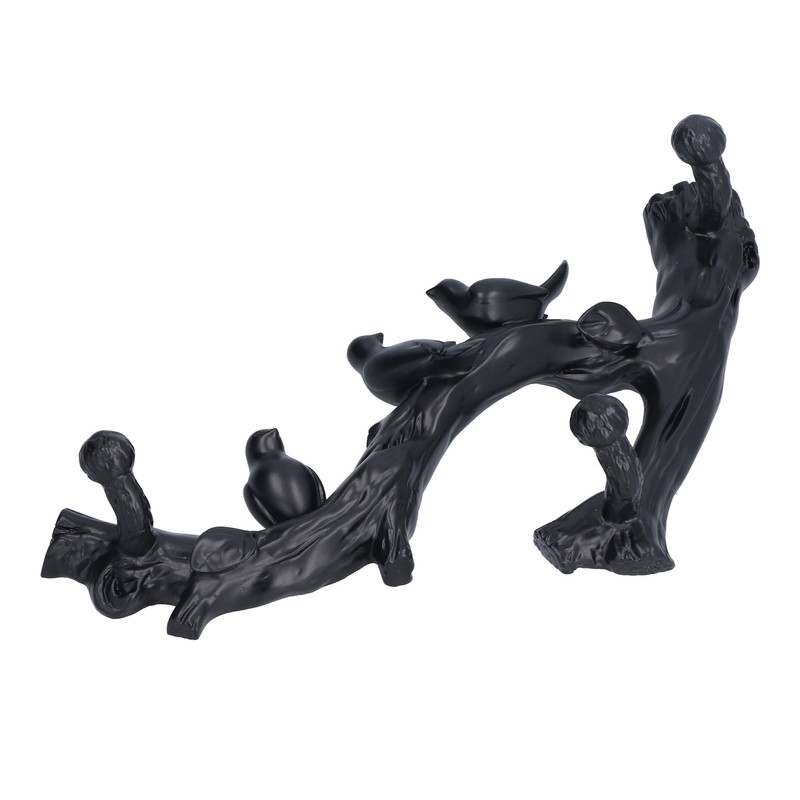 Decorative Hook Black Bird Branch Shape Three Dimensional Wall Mounted