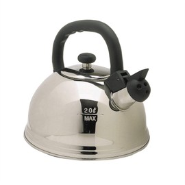 KitchenCraft Le'Xpress Induction Whistling Stovetop Kettle, stainless steel, Silver, 1.6 Litre