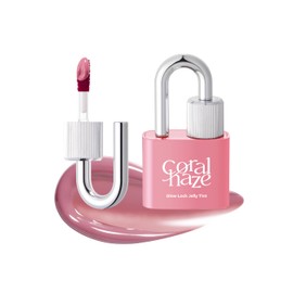 CORLAHAZE Glow Lock Jelly Tint 107 Petal 4g, Hydrating Jelly Glow Lip Stain, High-Shine, Long-Lasting Color Moisturizing Lip Enhancer with Rosehip Oil, Collectible Lock-Shaped Design, Korean Makeup