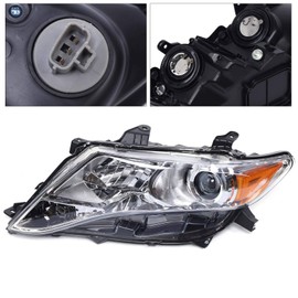 EnSyuSuMa 2009 2010 2011 2012 2013 2014 2015 2016Toyota Venza Headlight Assembly Left Driver Side Headlamp Halogen clear Lens Headlights (Driver side headlight)