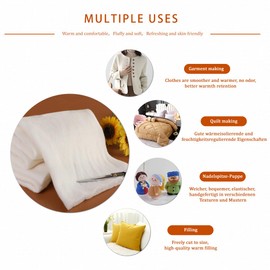 100% Pure Wool Felt Fabric for Needle Felting, Wet Felting, Quilting - Pre-Felted Natural Ecru Wool Batting | DIY Crafts, Wearable Arts, Home Decor (Twin 72X93 inch)