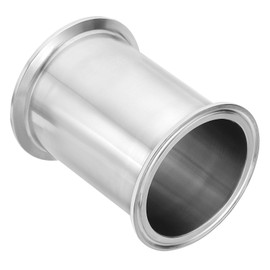 PATIKIL 3in OD Tri Clamps Tube, Sanitary Tri Clamps Spool Tube with 91mm Ferrule Flange(for 3in Tri Clamps) Sanitary Pipe Tubing 304 Stainless Steel for Brewery, 100mm/3.94in L