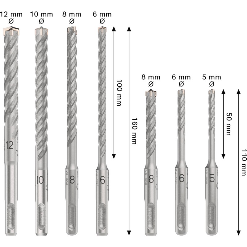 Bosch 7X PRO SDS plus-5X Hammer Drill Bit Set (for