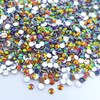MajorCrafts 1000pcs 5mm ss20 Crystal AB Coated Flat Back Round