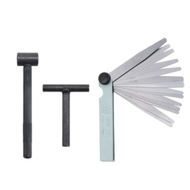 Smgda 3pcs/Set Motorcycle Scooter Engine Valve Screw Repair Wrench Adjusting Square Hexagonal Hole Spanner Tool + Feeler Gauge