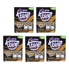 Shampoo Tinte Express Castaño Oscuro  Express Hair Dye Shampoo Dark Brown, 5 Boxes                                                                    